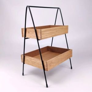 Target Mini Coffee Pods 2 Tiered Tray Cart 10"x 6 1/2"x5" Kitchen Decor